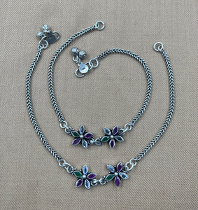 Gurbani Multicolour Cut stone Ankelet