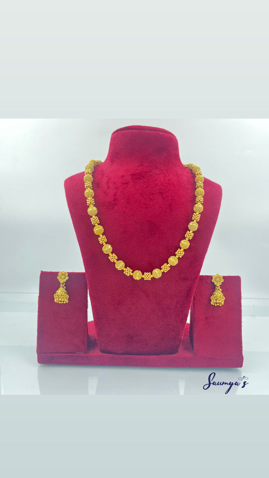 Different Style Beads Matar Mala with small Jhumki’s