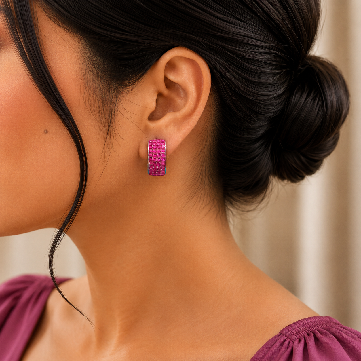 Aurora Pavé Hoop Earrings