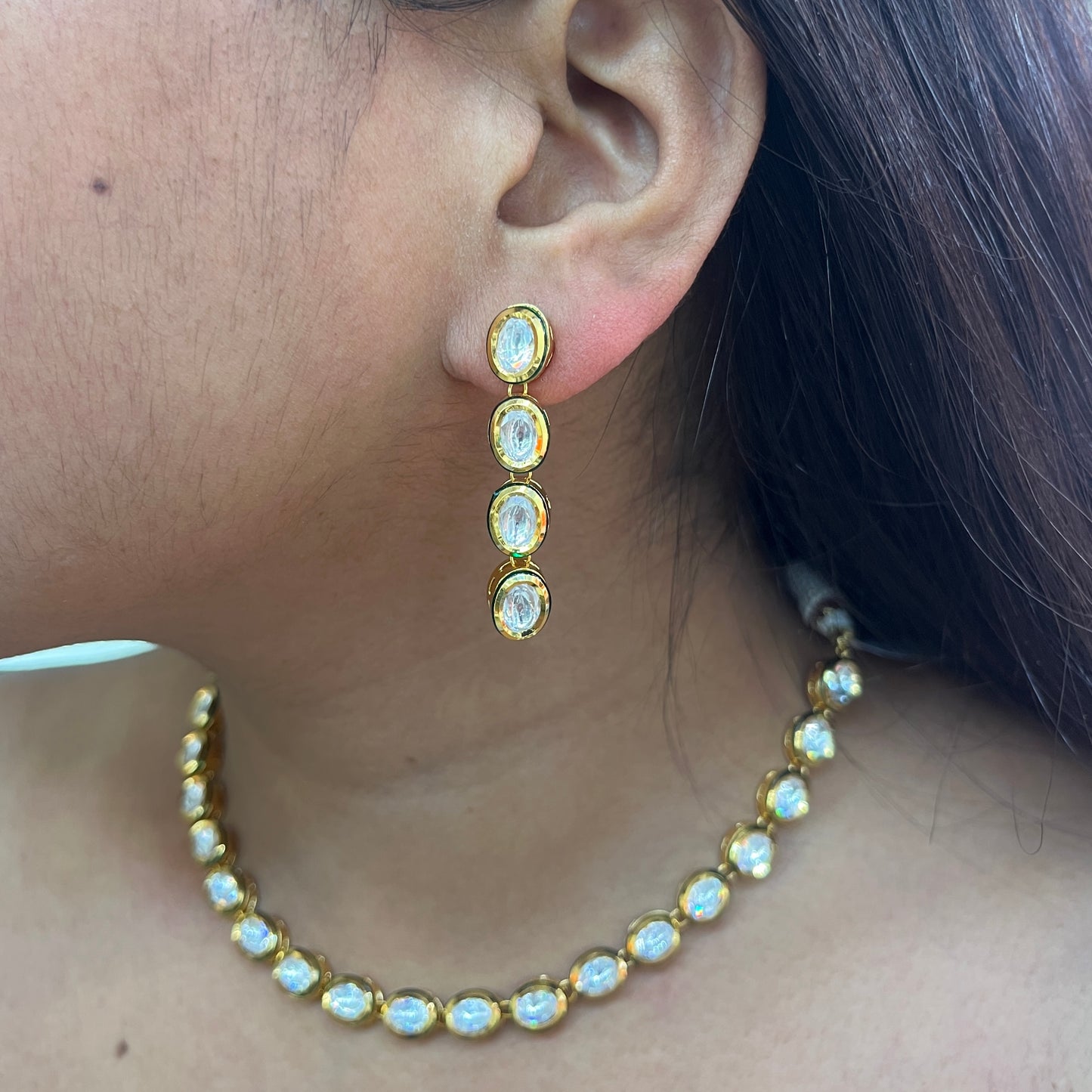 Anvita Oval Kundan Gradation Set