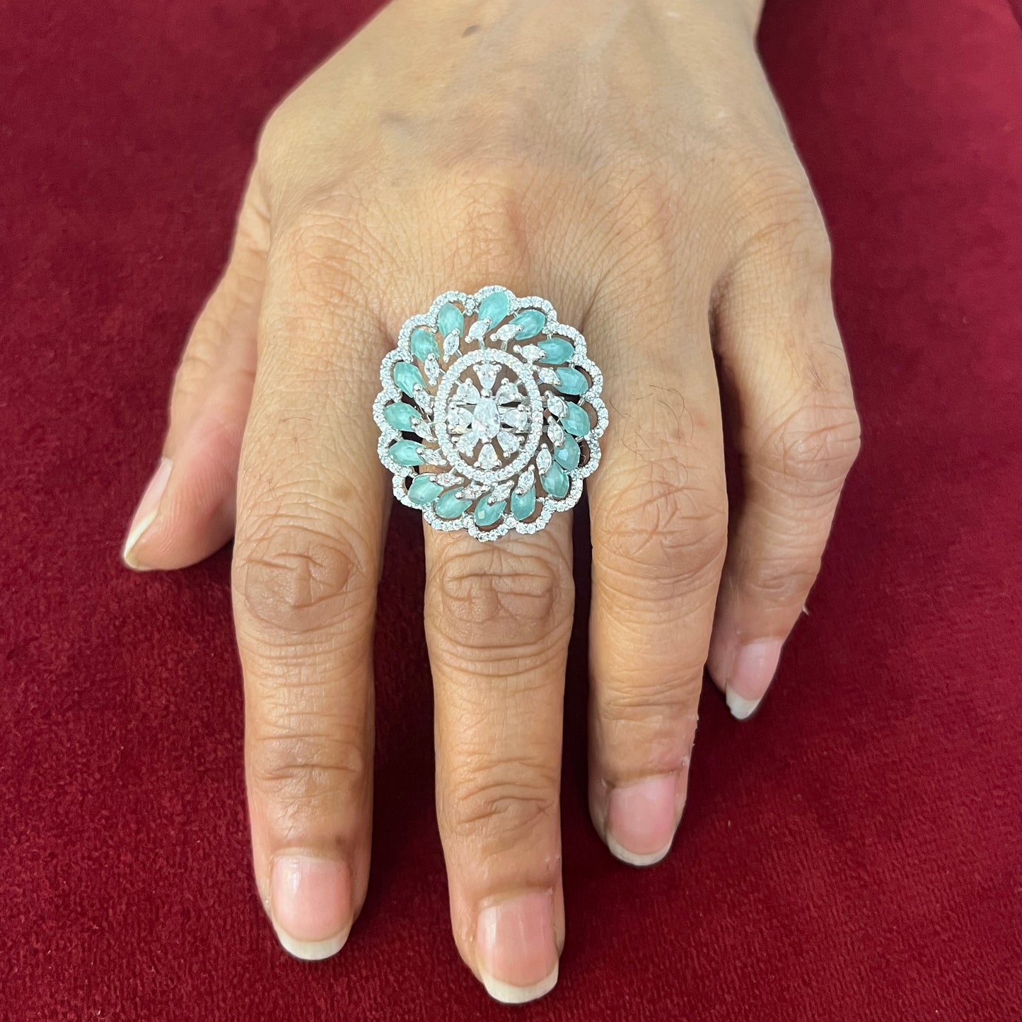 Aurora Oval Pastel Shell Ring