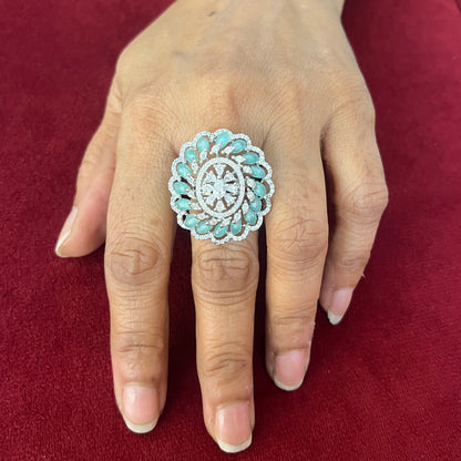 Aurora Oval Pastel Shell Ring