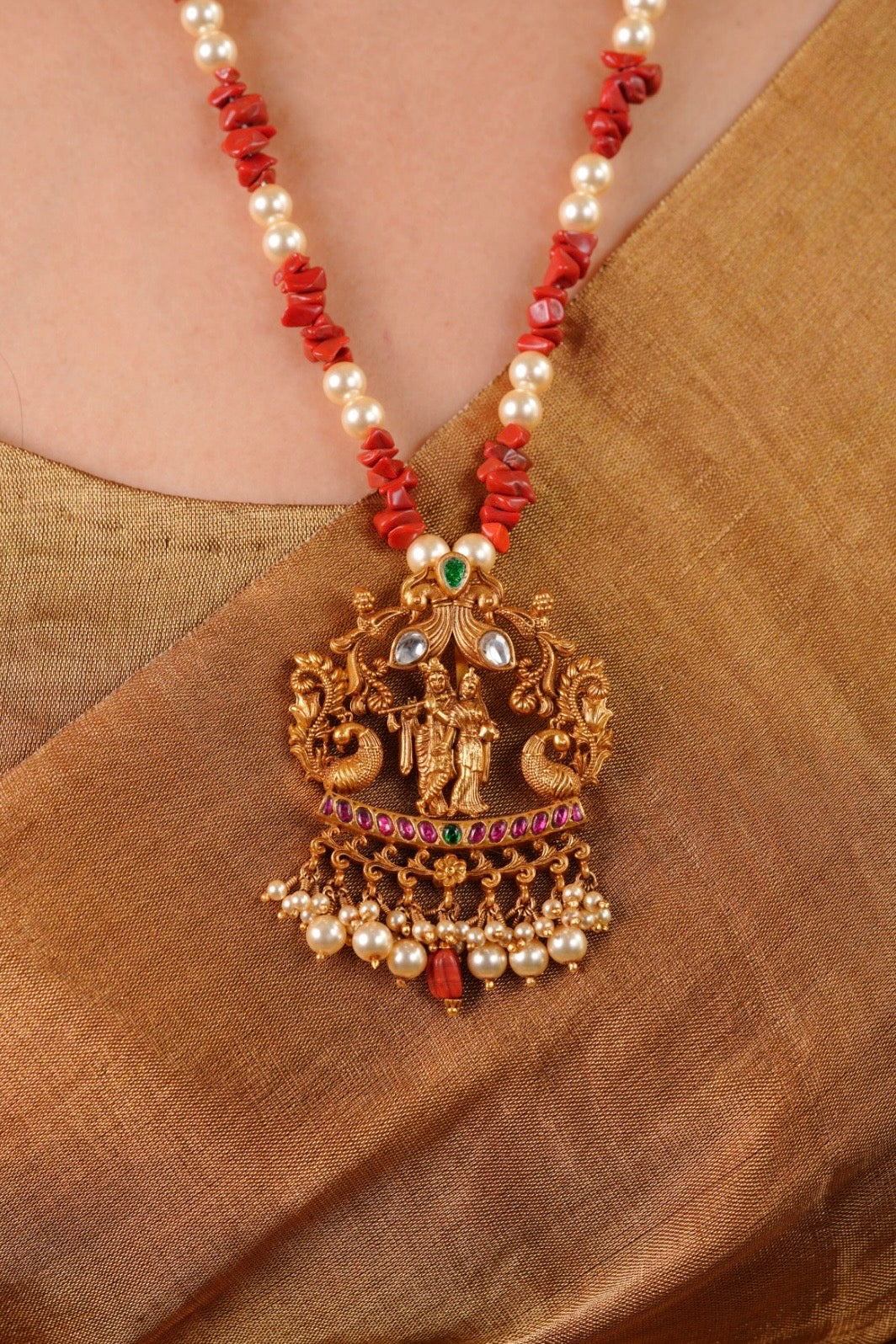Sri Radsha Krishna Vaibhavam – 3D Statement Pendant