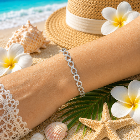 Infinity Glow Sterling Bracelet