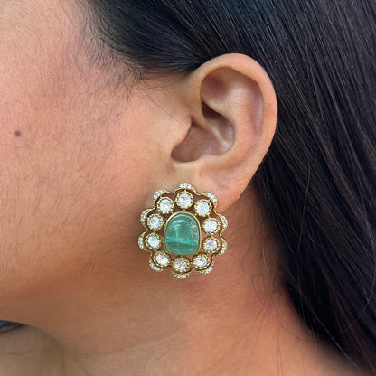 Meher Mint Moissanite Polki Choker