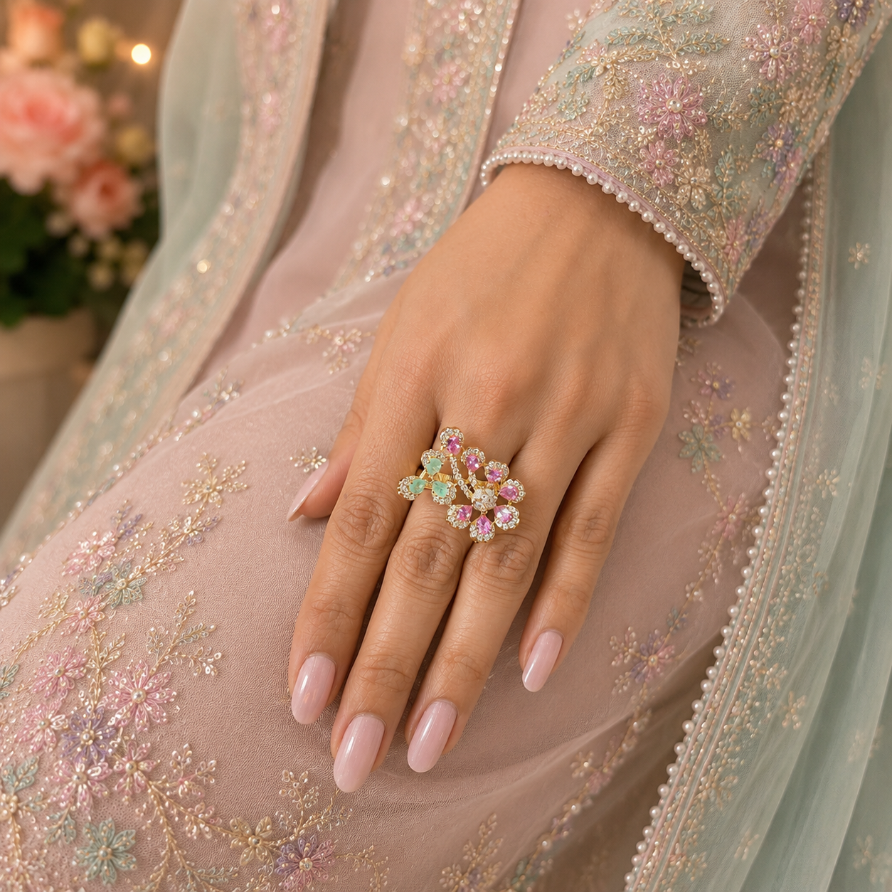 Pastel Bloom Harmony Ring