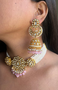 Elegant Kundan Chic Set With Jhumki’s