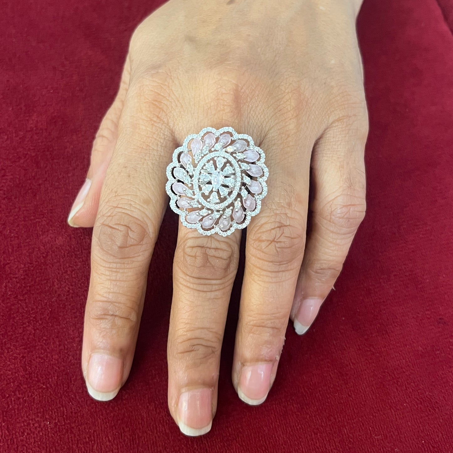 Aurora Oval Pastel Shell Ring