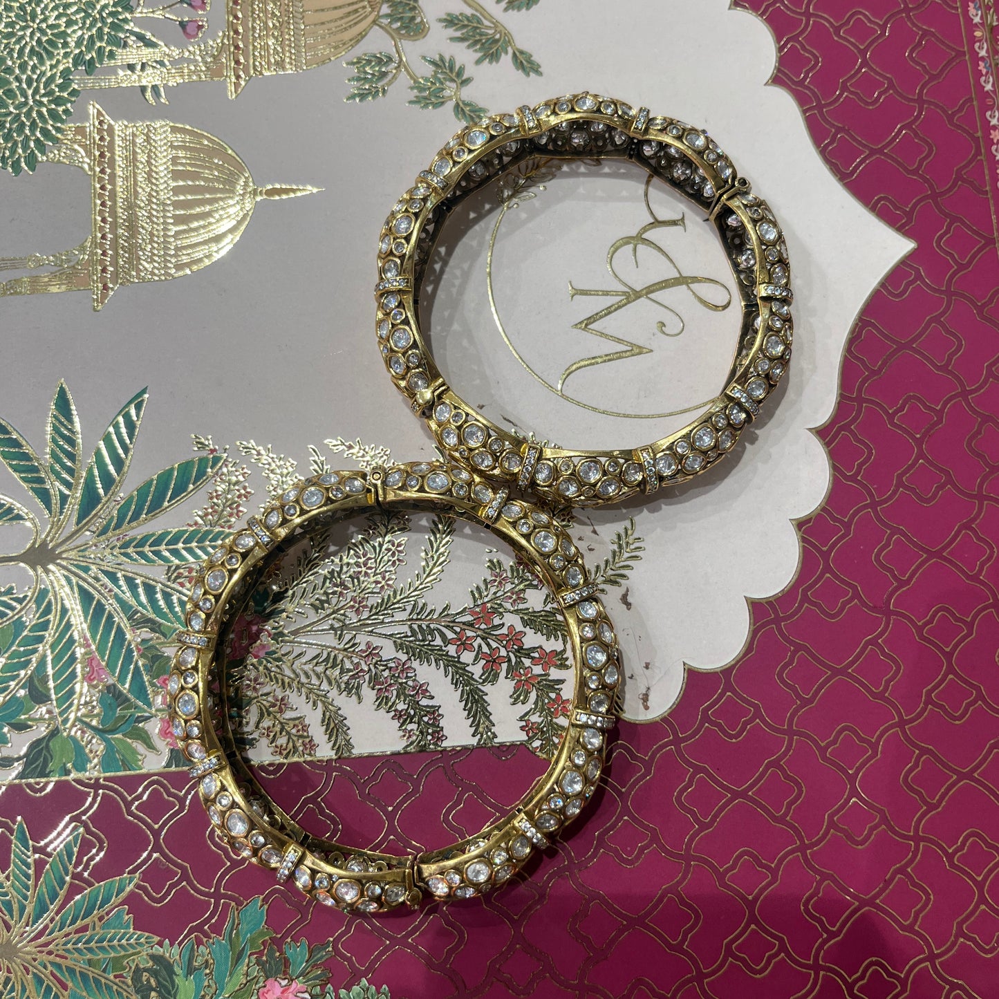 Polki Gajra Bangles