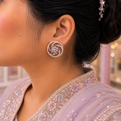 Celestial Bloom Swirl Studs