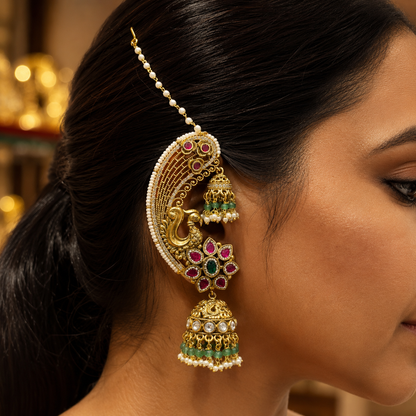 Royal Mayur Jadau Earcuffs