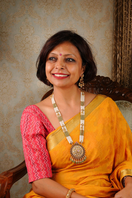 Rajasi Long Kundan & Kemp Set