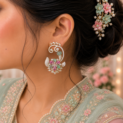 Royal Blossom Ear Cuff Earrings