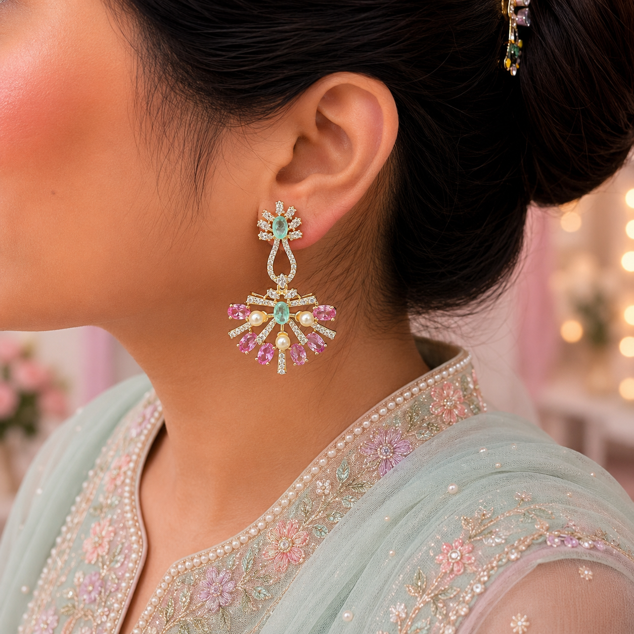 Aurora Radiance Drop Earrings