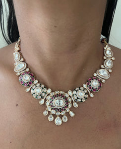 Ziana Heritage Meenakari Kundan set
