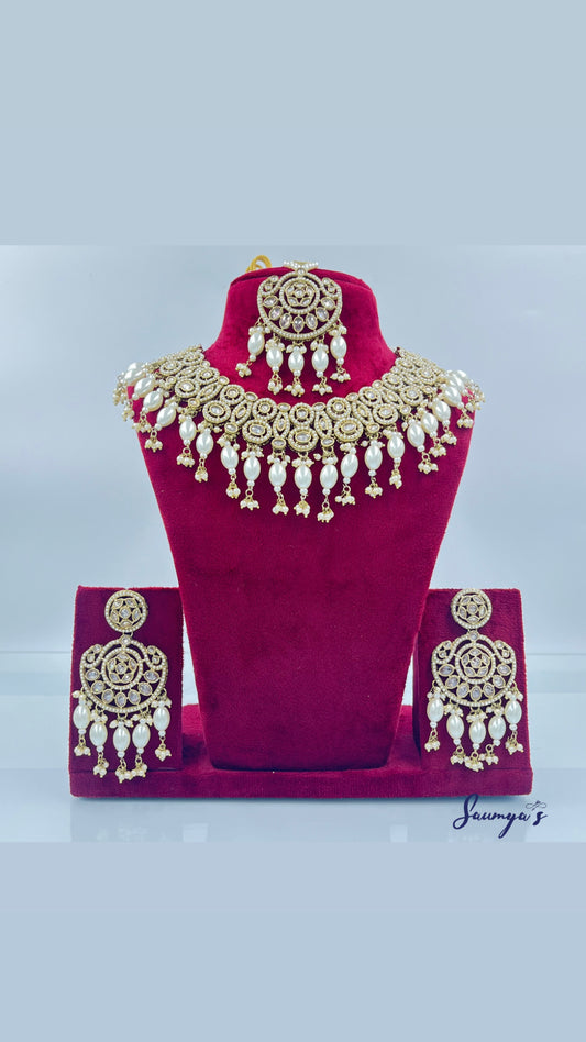 Semi bridal Pakistani set with pearls!