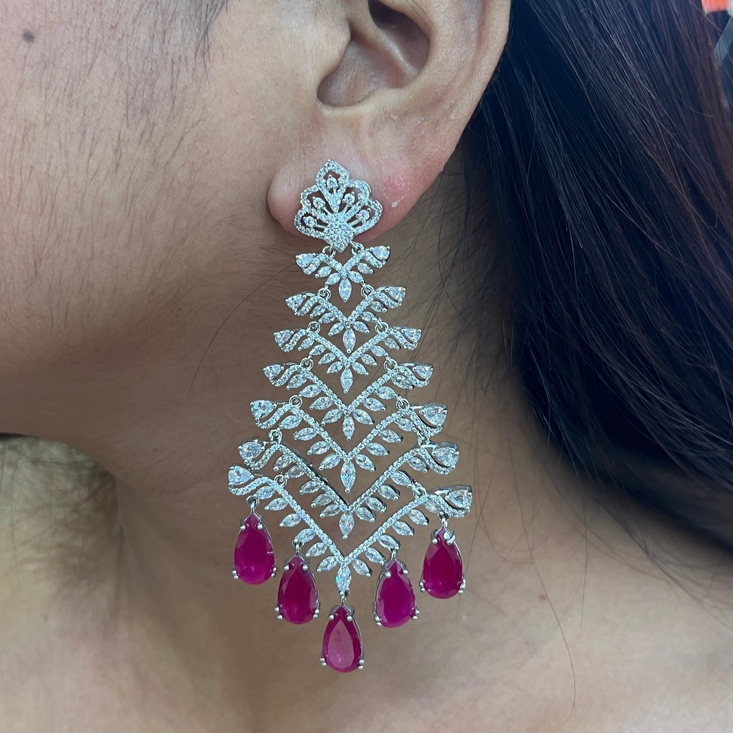Seraphina Pear Diamond Danglers