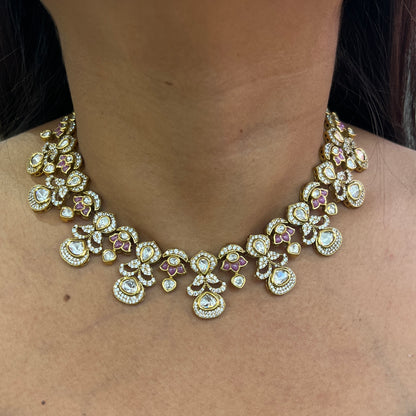 Nooréva Moissanite Polki Necklace Set