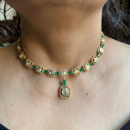 Timeless Duo Polki Necklace