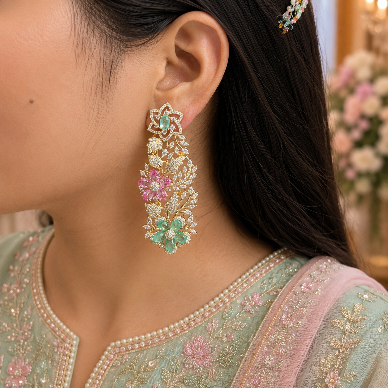 Blooming Garden Statement Earrings