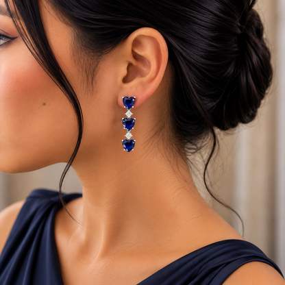 Celeste Heart Drop Earrings