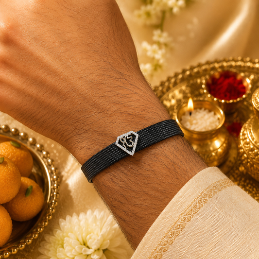 Ek Onkar Silver Rakhi Bracelet