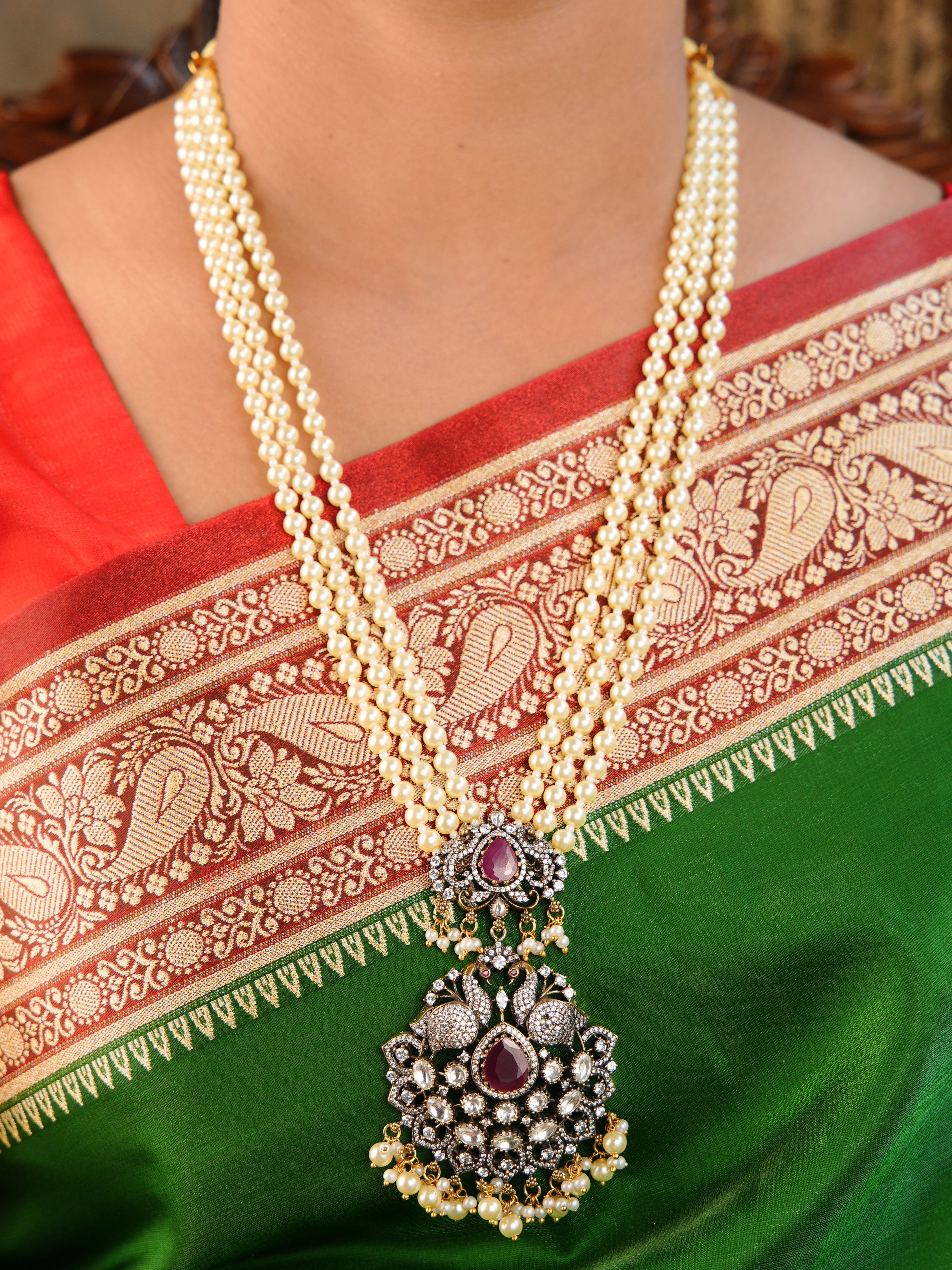 Sugandha Pakshi Polki Haar