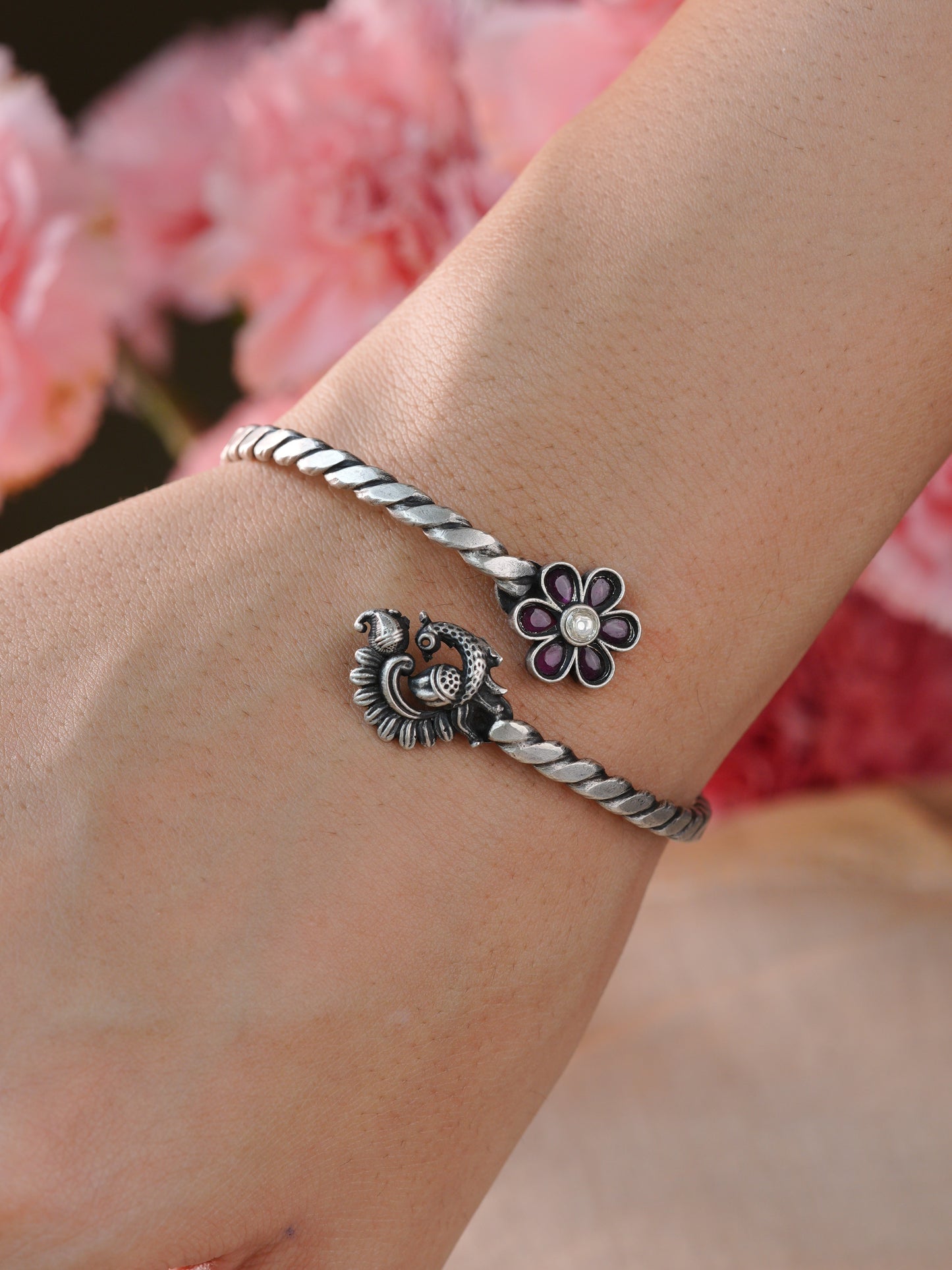 Nritya Peacock Antique Bracelet