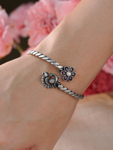 Nritya Peacock Antique Bracelet