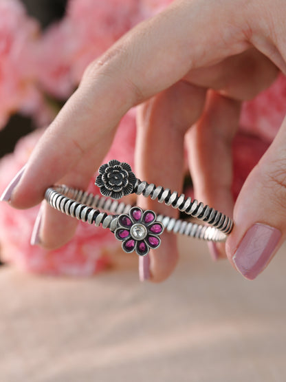 Twin Blossom Antique Bracelet