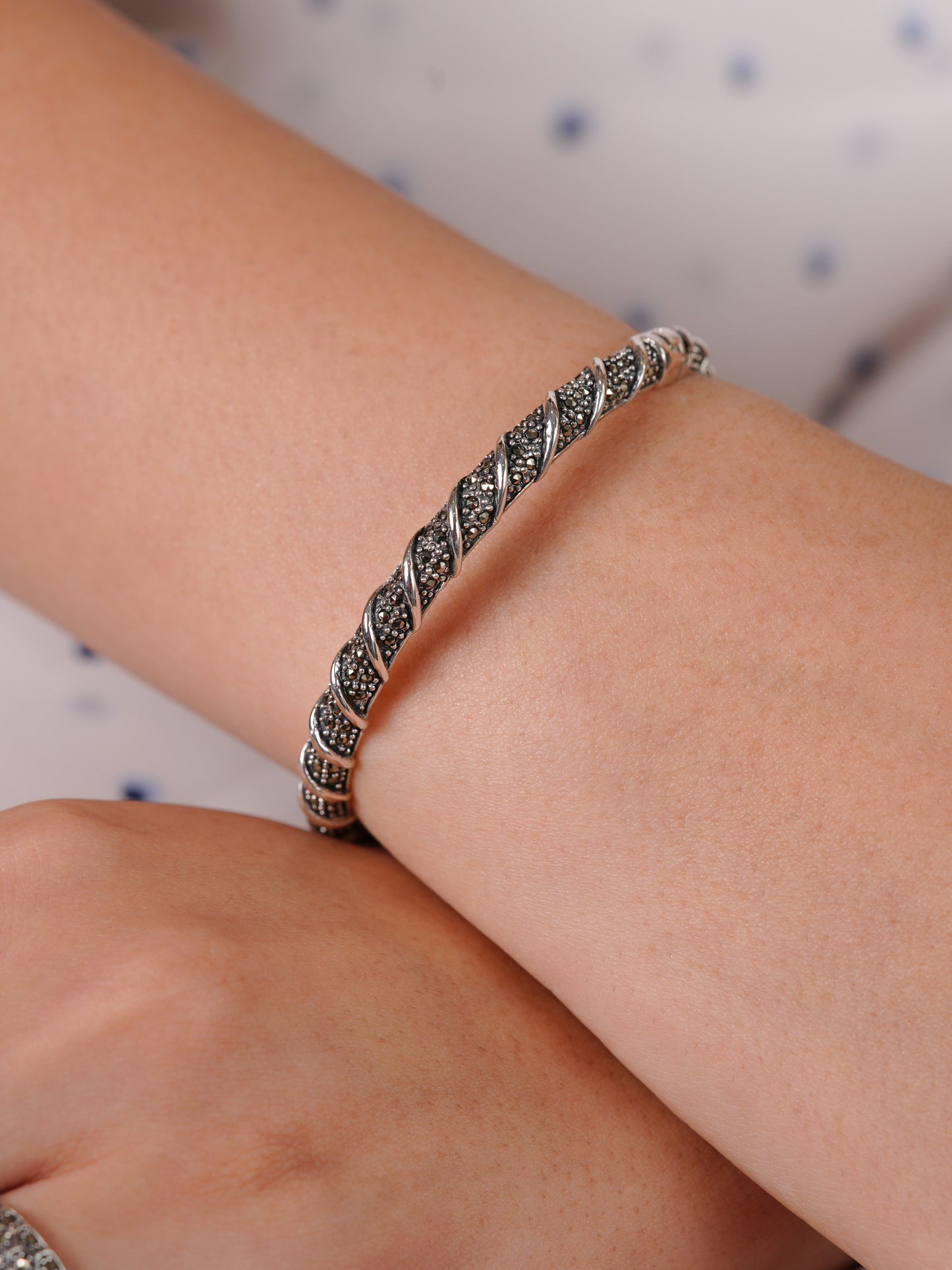 Serpente Marcasite Spiral Bracelet