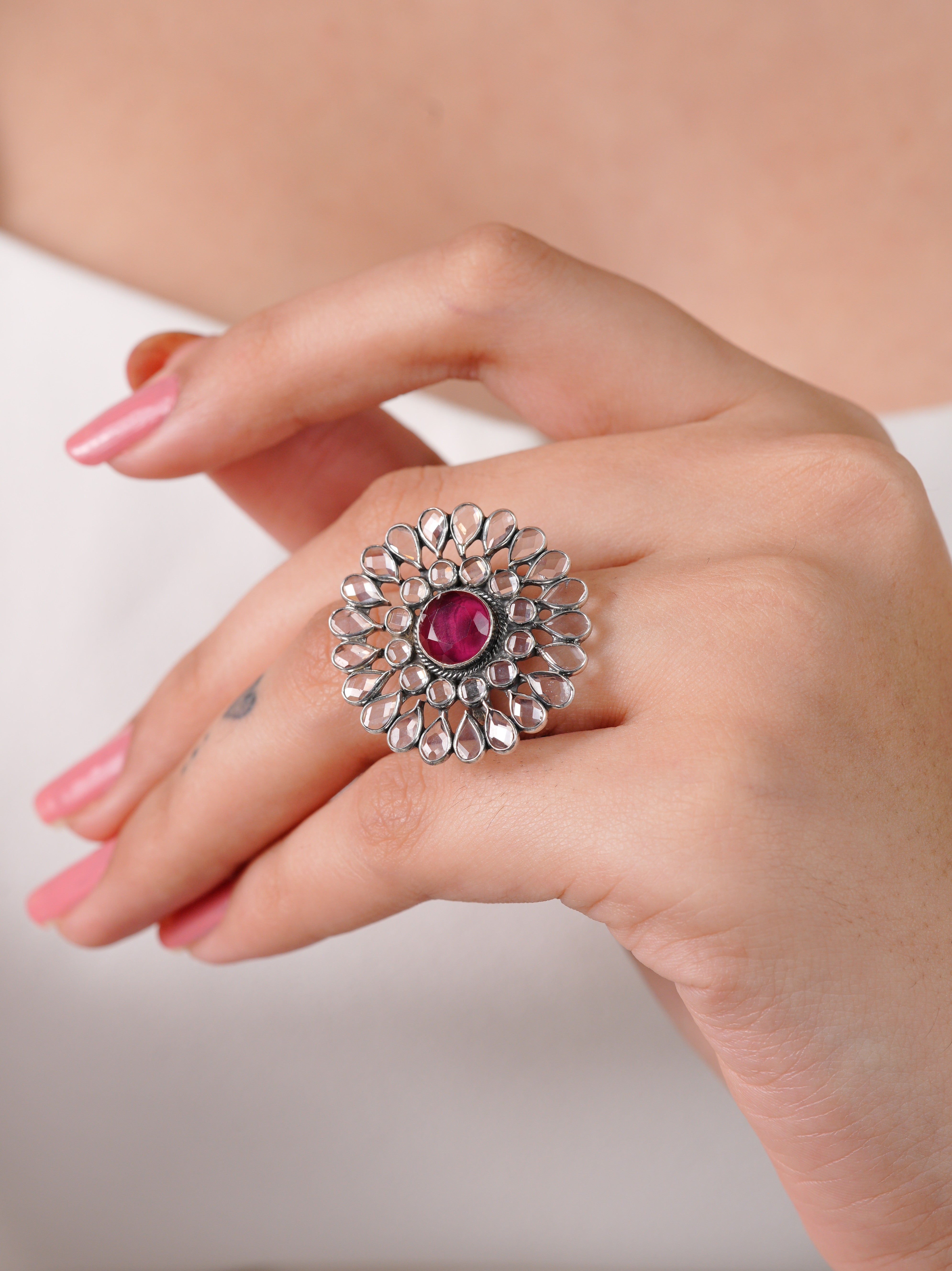 Heritage Bloom Polki Ring