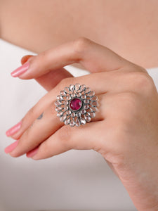 Heritage Bloom Polki Ring