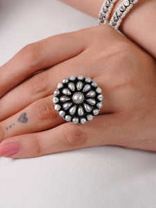Royal Pearl Halo Ring