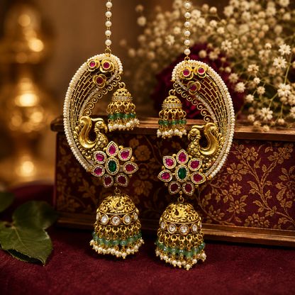 Royal Mayur Jadau Earcuffs