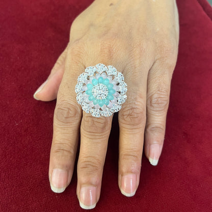 Lumière Round Pastel Shell Ring