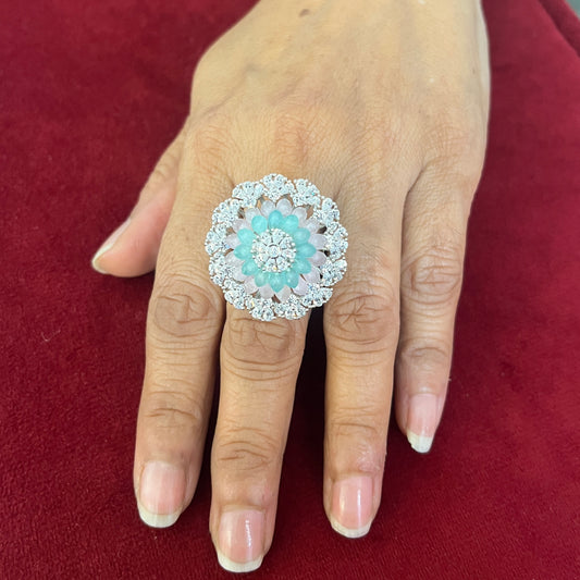 Lumière Round Pastel Shell Ring