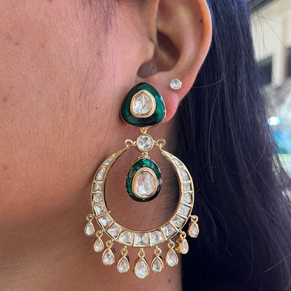Alia-Inspired Kundan Chandbali Earrings