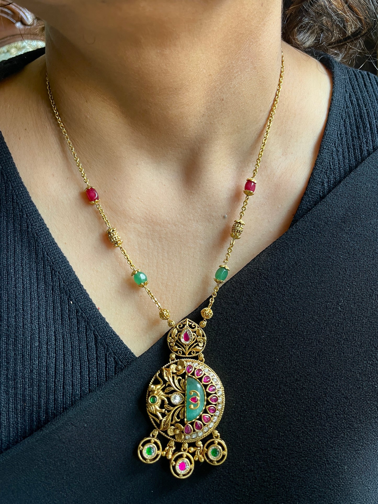 GajRaj Heritage Inlay Chain Set