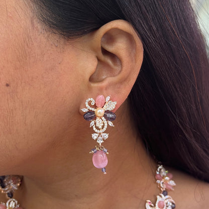 Gulnaar Wings – Rose Gold Bird Motif Necklace Set