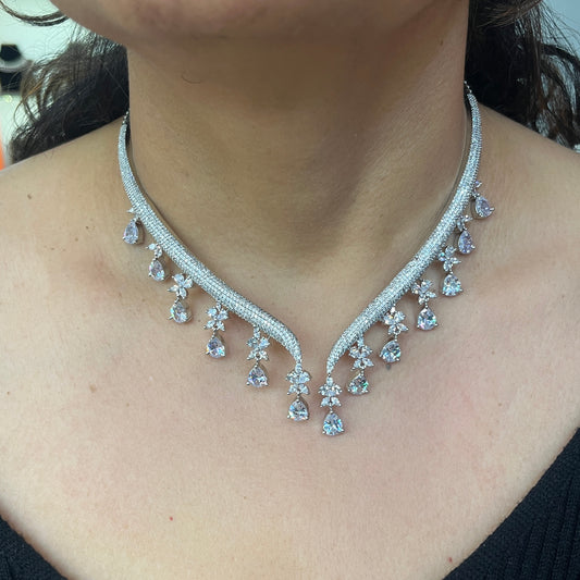 Celeste Charm Diamond Collar Necklace