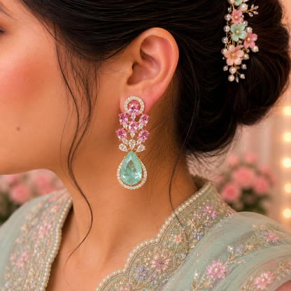 Royal Dewdrop Statement Earrings