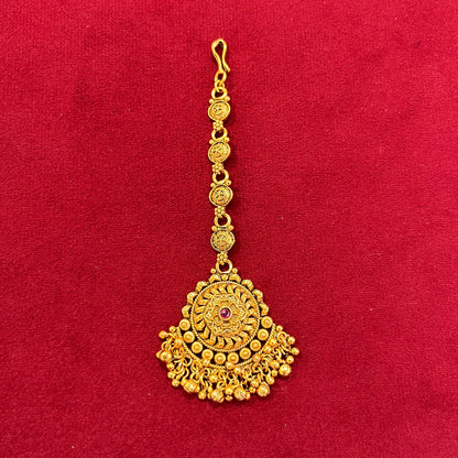 Saumya’s Swarna Ghungroo V-Shape Choker Set