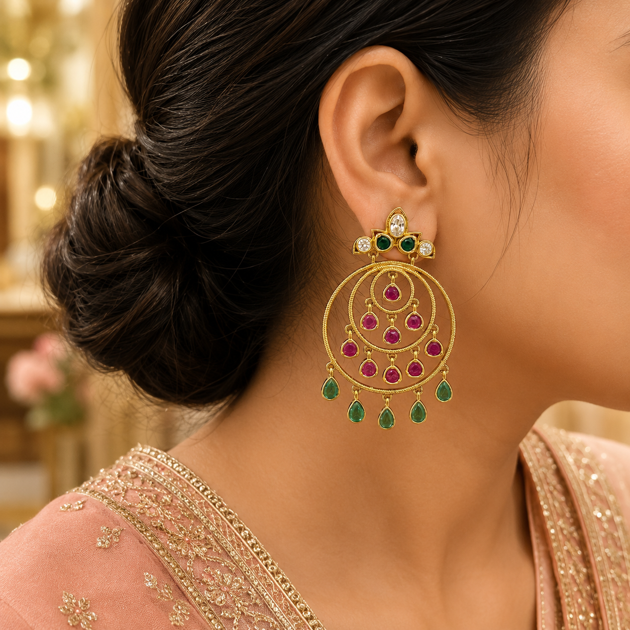 Gulnaar Emerald & Ruby Chandbalis