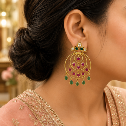 Gulnaar Emerald & Ruby Chandbalis