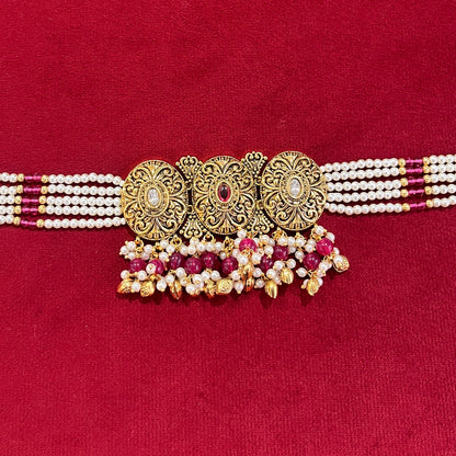 Minimal Oval Tukdi Choker Set