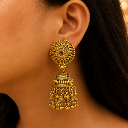 Saumya’s Swarna Ghungroo V-Shape Choker Set