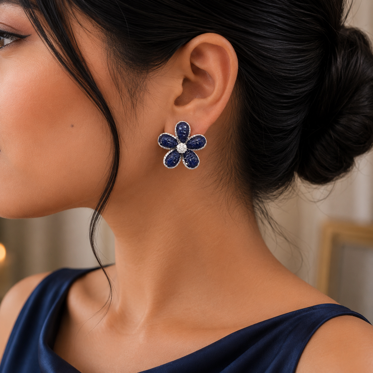Blossom Luxe Floral Stud Earrings