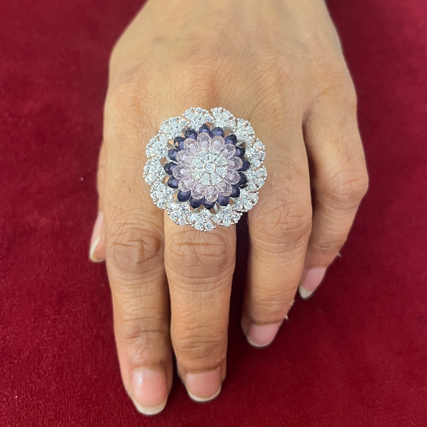 Lumière Round Pastel Shell Ring