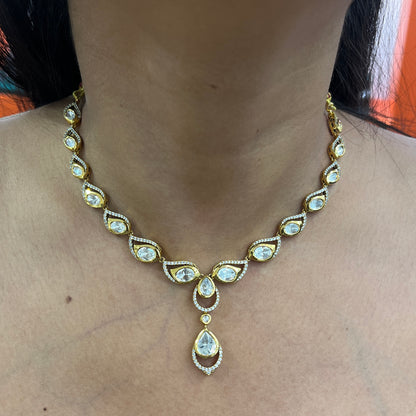 Elara Victorian Polki Drop Set